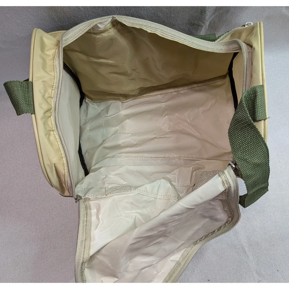 Duffle Bag Unisex Small Tan Good Lightweight Nylon Travel Gym Bag